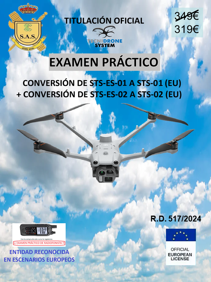 Examen Práctico - Conversión a STS-01 y STS-02 - R.D. 517/2024 Guardia Civil
